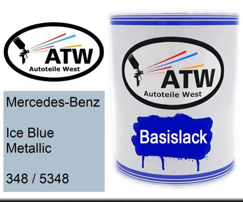 Mercedes-Benz, Ice Blue Metallic, 348 / 5348: 1L Lackdose, von ATW Autoteile West.